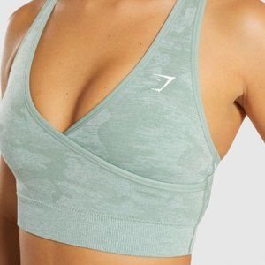 Gymshark Camo Adapt Sports Bra Sage Green